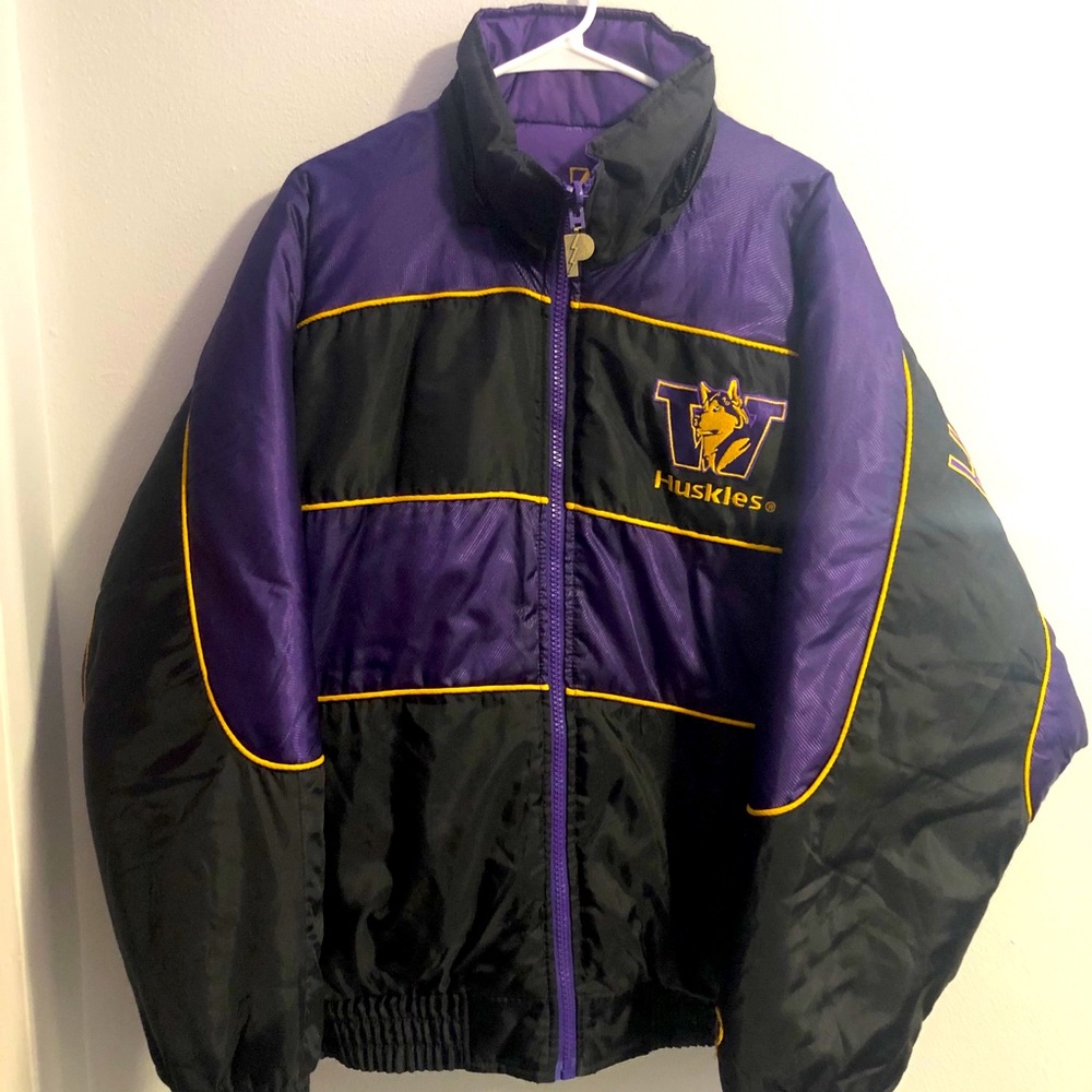 Vintage ProPlayer Huskies Reversible Puffer Jacket